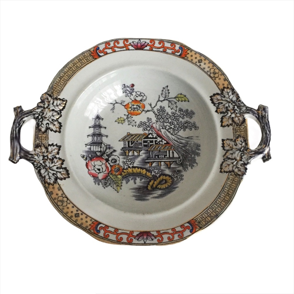 RORSTRAND Sweden Japan Footed Bowl w/Handl…